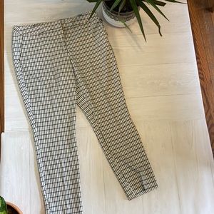 NWT Rachel Zoe White Plaid Taped Leg Pants
